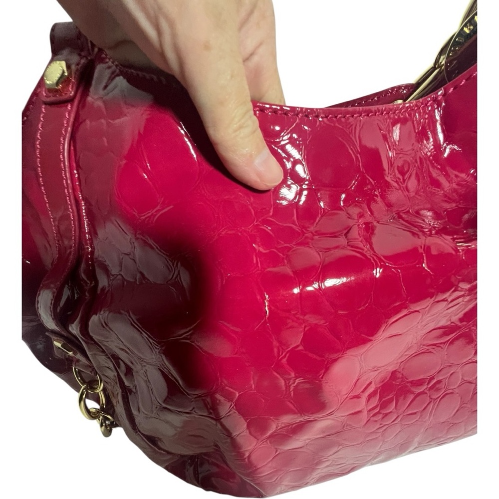 Gianni Bini Elegant Hot pink  Patent PLeather Handbag - Picture 7 of 14